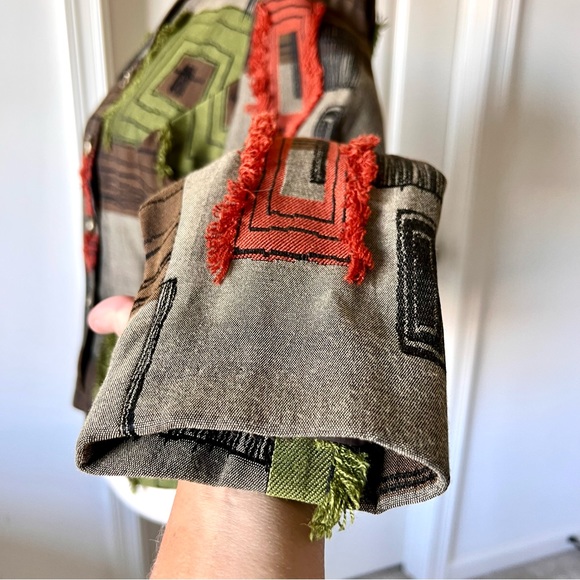 Vintage BETS by Canvasbacks Fringe Textured Art Deco Blazer Jacket—SZ. 8 - Picture 7 of 17